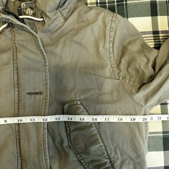 Vintage Y2K Abercrombie & Fitch Fur Lined Parka Jacket Womens M Green Bella Swan - Picture 15 of 16